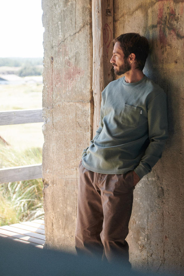WAFFLE MEN'S POCKET LONGSLEEVE