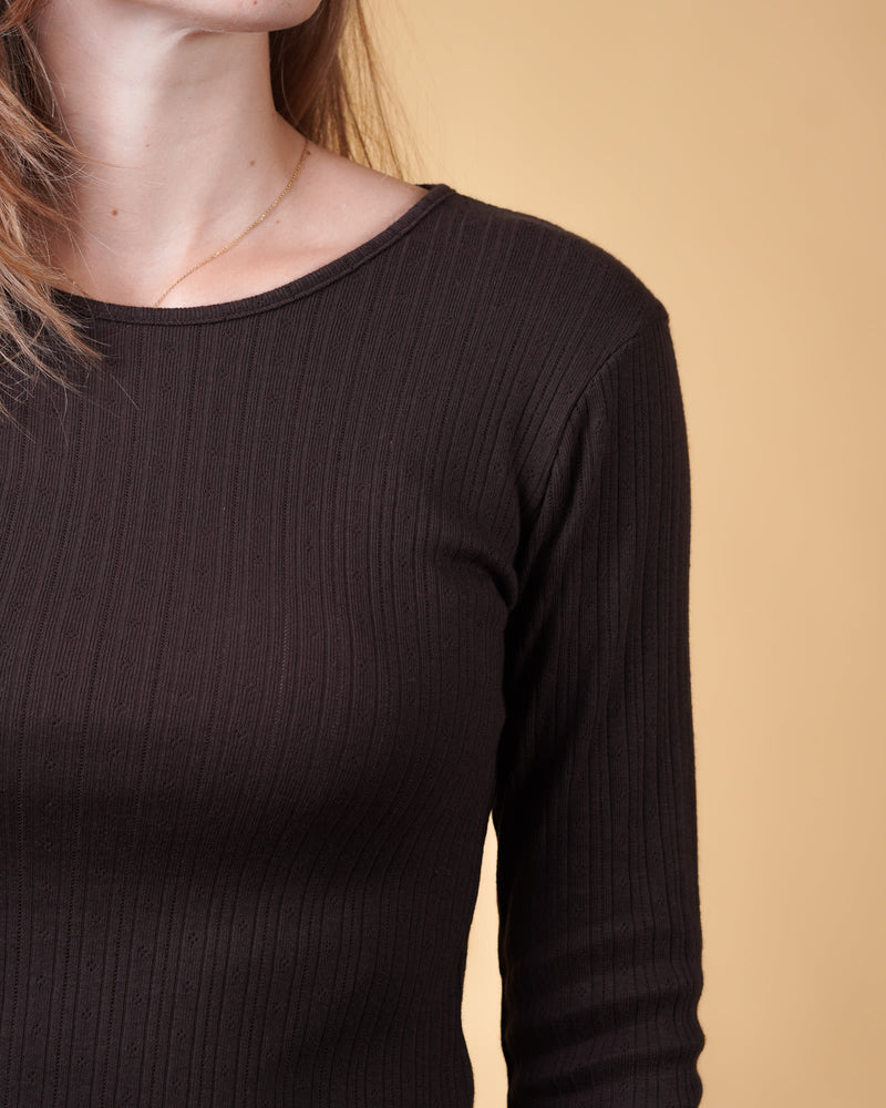 POINTELLE WOMEN'S LS T-SHIRT