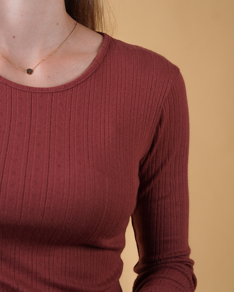 POINTELLE WOMEN'S LS T-SHIRT