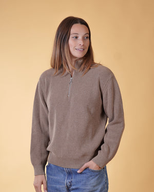 HALFZIP ORGANIC COTTON WOMEN'S KNIT