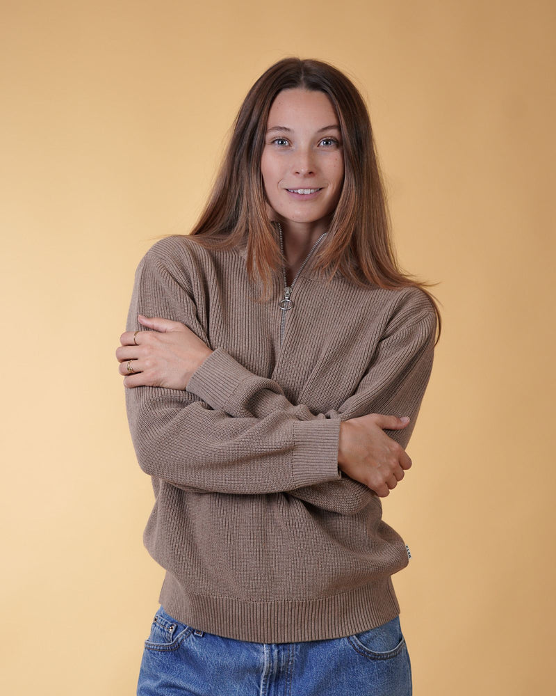HALFZIP ORGANIC COTTON WOMEN'S KNIT