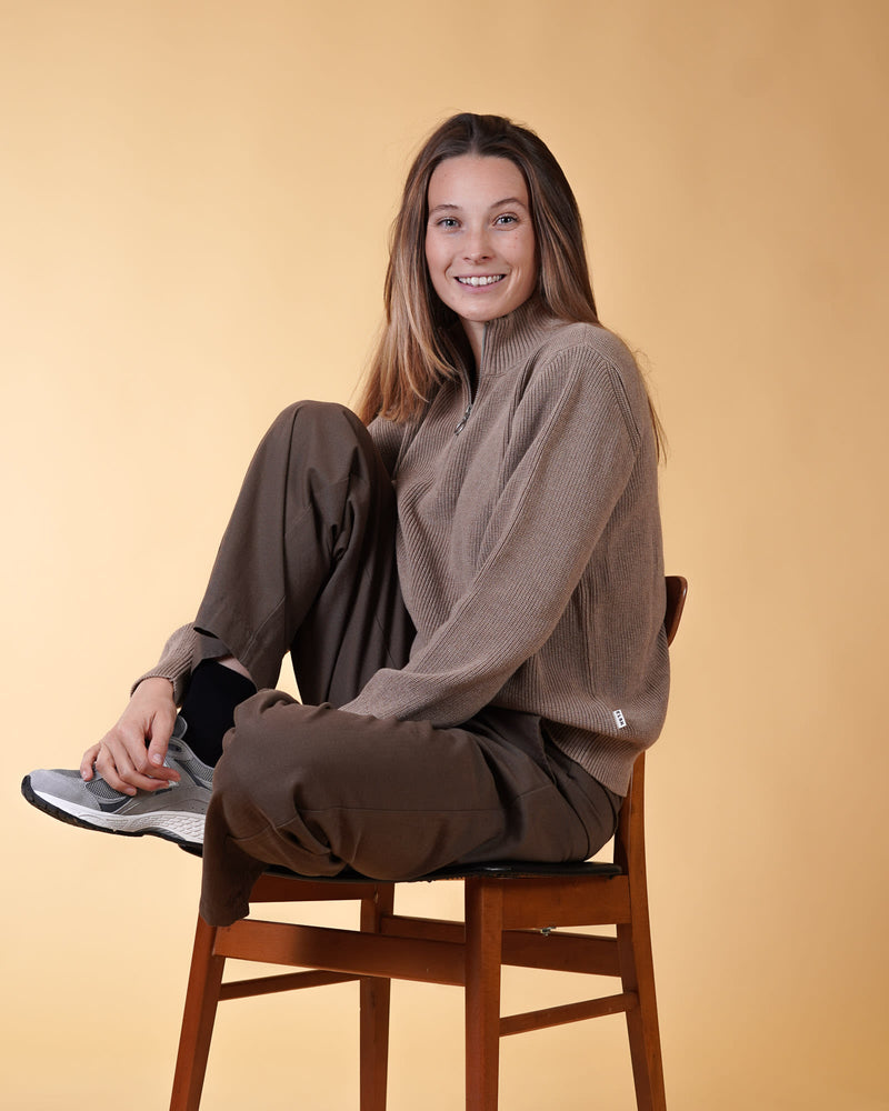 HALFZIP ORGANIC COTTON WOMEN'S KNIT