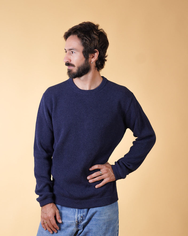 O-NECK ORGANIC COTTON MEN'S KNIT
