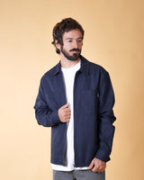 HERRINGBONE ZIP MEN'S OVERSHIRT