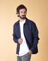 HERRINGBONE ZIP MEN'S OVERSHIRT