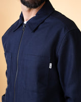 HERRINGBONE ZIP MEN'S OVERSHIRT