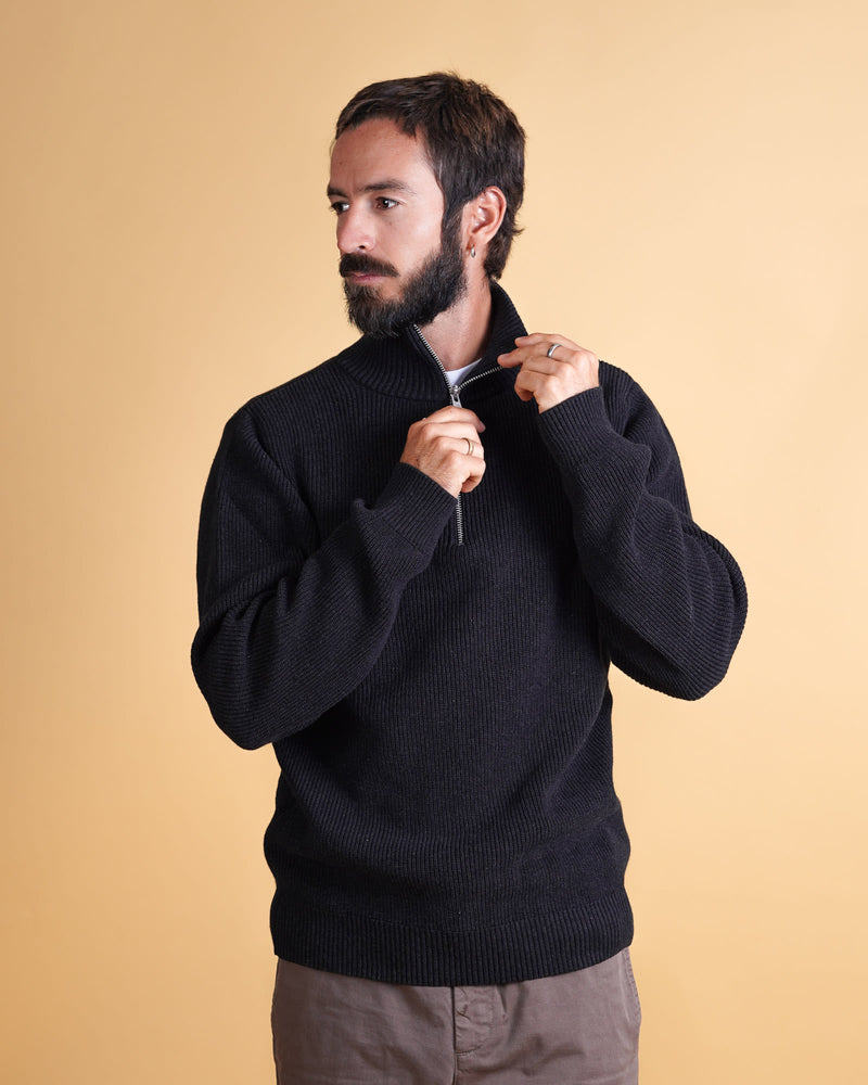 HALFZIP ORGANIC COTTON MEN'S KNIT