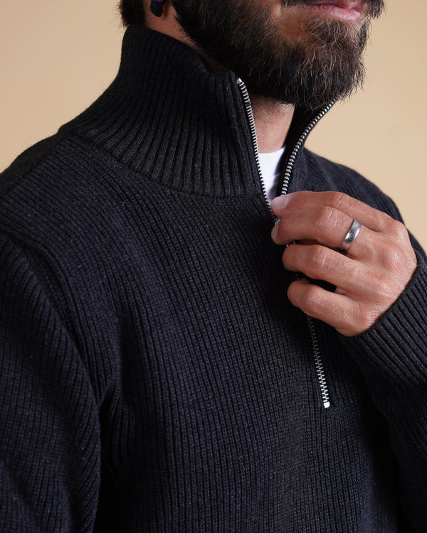HALFZIP ORGANIC COTTON MEN'S KNIT