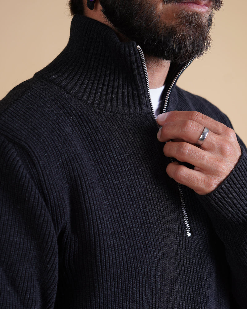 HALFZIP ORGANIC COTTON MEN'S KNIT