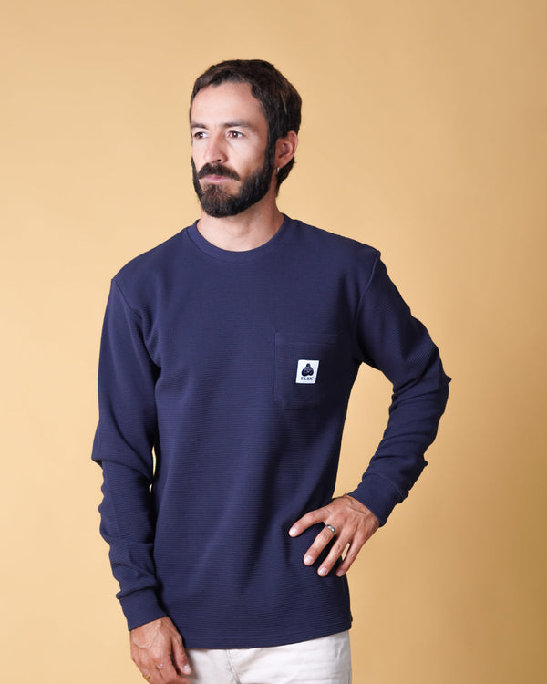WAFFLE MEN'S POCKET LONGSLEEVE
