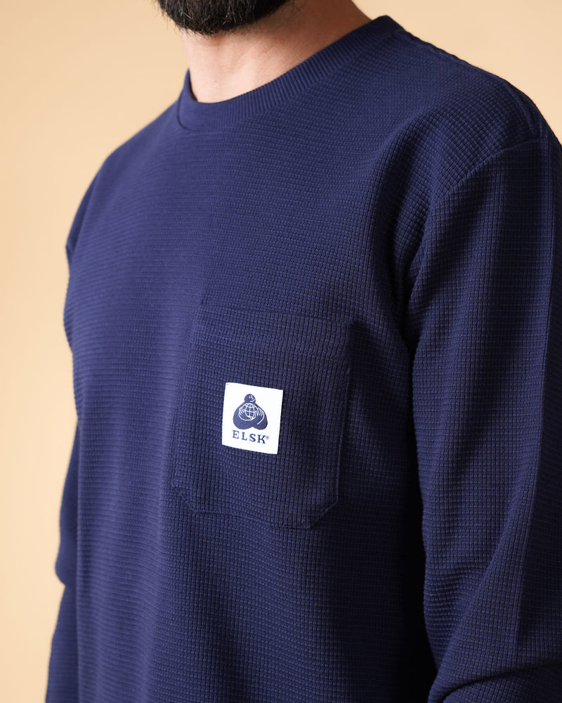 WAFFLE MEN'S POCKET LONGSLEEVE