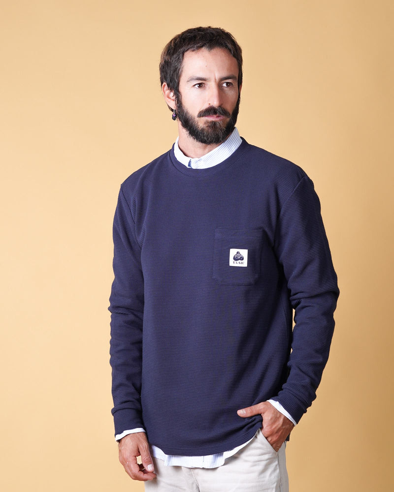 WAFFLE MEN'S POCKET LONGSLEEVE