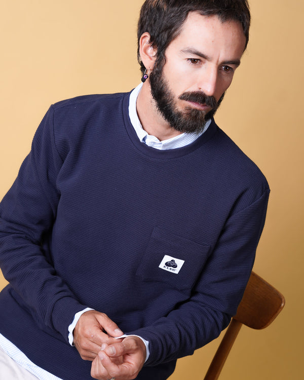 WAFFLE MEN'S POCKET LONGSLEEVE