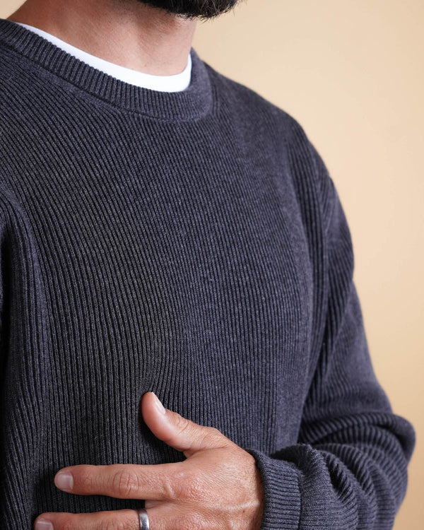 O-NECK ORGANIC COTTON MEN'S KNIT