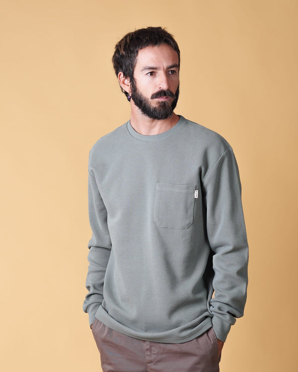 WAFFLE MEN'S POCKET LONGSLEEVE