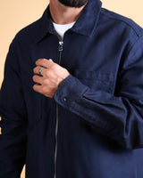 HERRINGBONE ZIP MEN'S OVERSHIRT