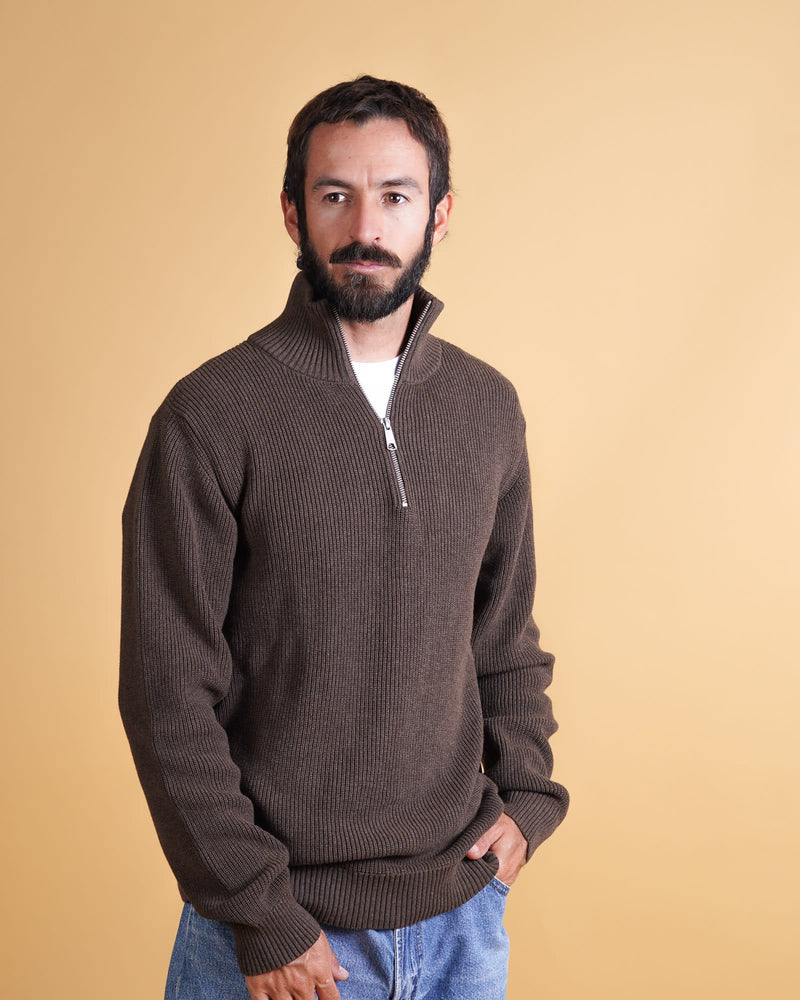 HALFZIP ORGANIC COTTON MEN'S KNIT