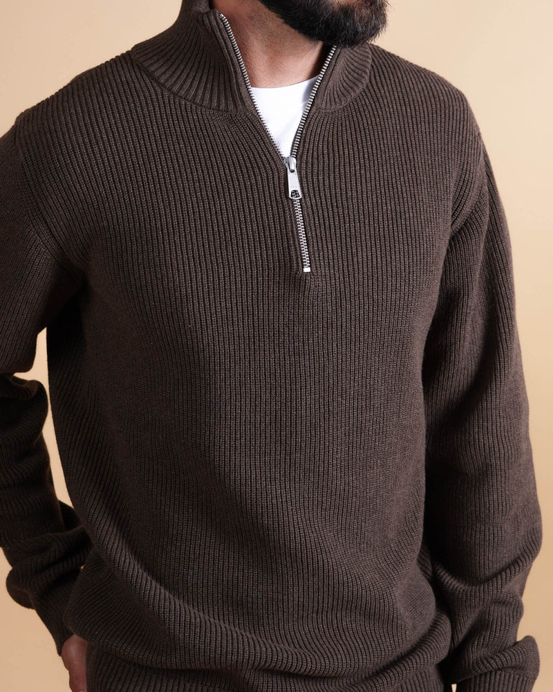HALFZIP ORGANIC COTTON MEN'S KNIT