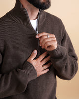 HALFZIP ORGANIC COTTON MEN'S KNIT