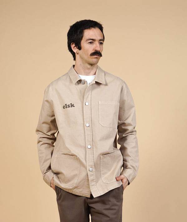 HERRINGBONE MEN'S BP OVERSHIRT