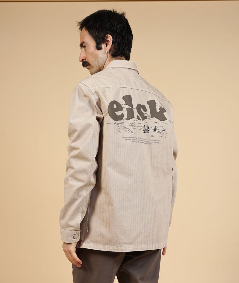 HERRINGBONE MEN'S BP OVERSHIRT