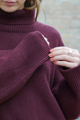 HIGHNECK WOMEN'S RECYCLED WOOL KNIT