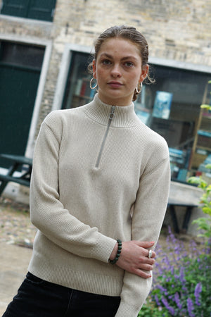 HALFZIP ORGANIC COTTON WOMEN'S KNIT