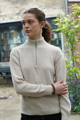 HALFZIP ORGANIC COTTON WOMEN'S KNIT