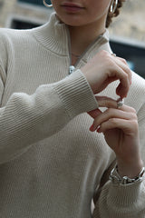 HALFZIP ORGANIC COTTON WOMEN'S KNIT