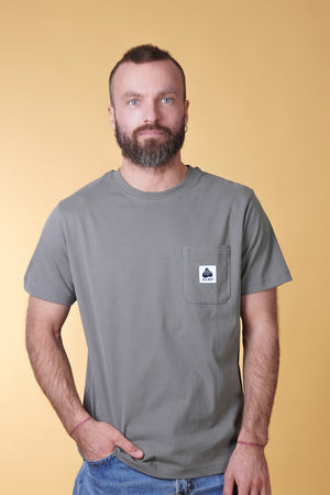 POCKET MEN'S BRUSHED T-SHIRT