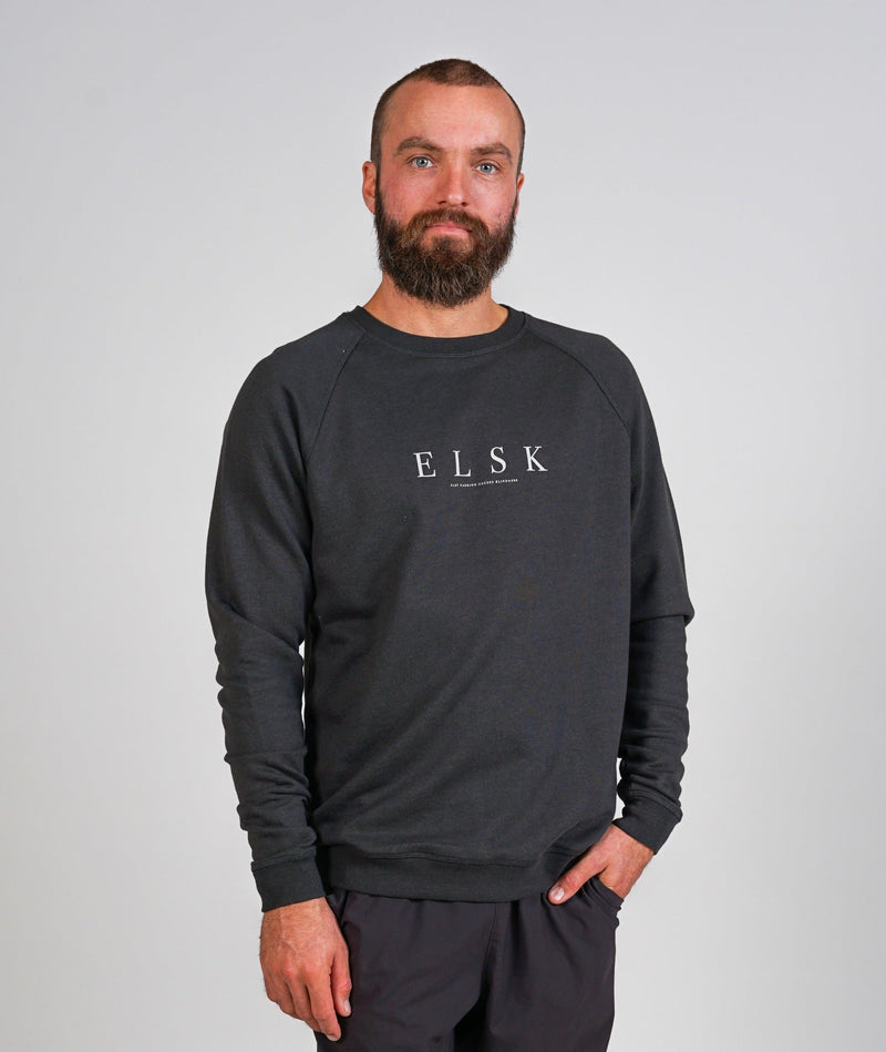 RE.ELSK 02010 | ELSK® PURE TVÆRS MEN'S CREWNECK | PIRATE BLACK