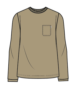 WAFFLE MEN'S POCKET LONGSLEEVE