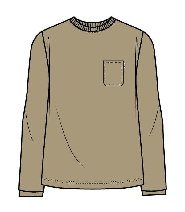 WAFFLE MEN'S POCKET LONGSLEEVE