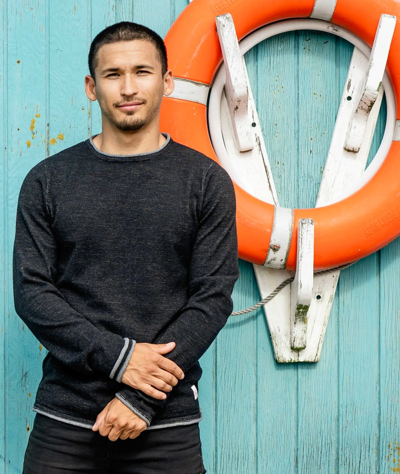 2151 | ELSK® LØNNERUP MEN'S KNIT | BLACK/BLUE