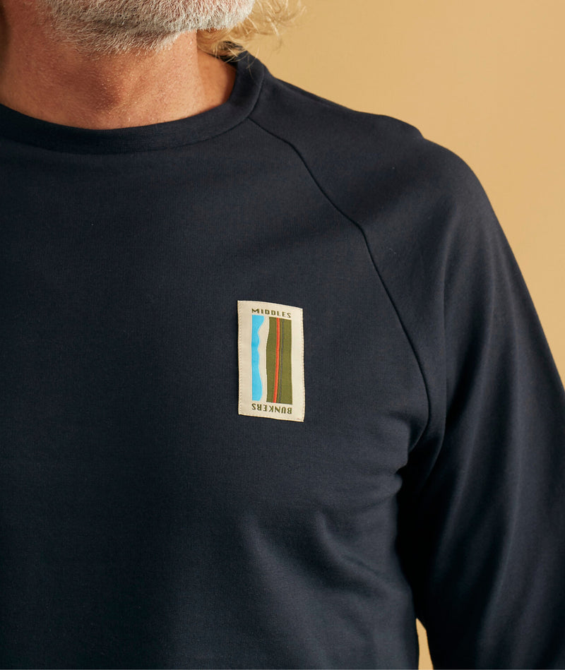 02046 | ELSK BUNKERS PCH MEN'S LIGHTWEIGHT CREWNECK | MØRKE BLÅ