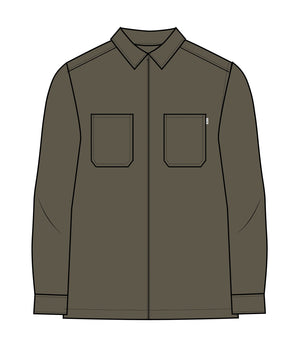 HERRINGBONE ZIP MEN'S OVERSHIRT