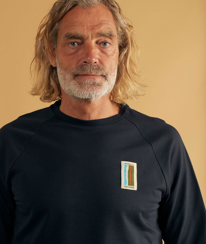 02046 | ELSK BUNKERS PCH MEN'S LIGHTWEIGHT CREWNECK | MØRKE BLÅ