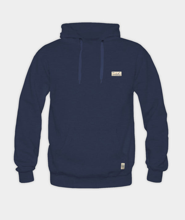 2357 | ELSK® SUNSIGN2 PATCH TVÆRS MEN’S HOODIE | DARK NAVY
