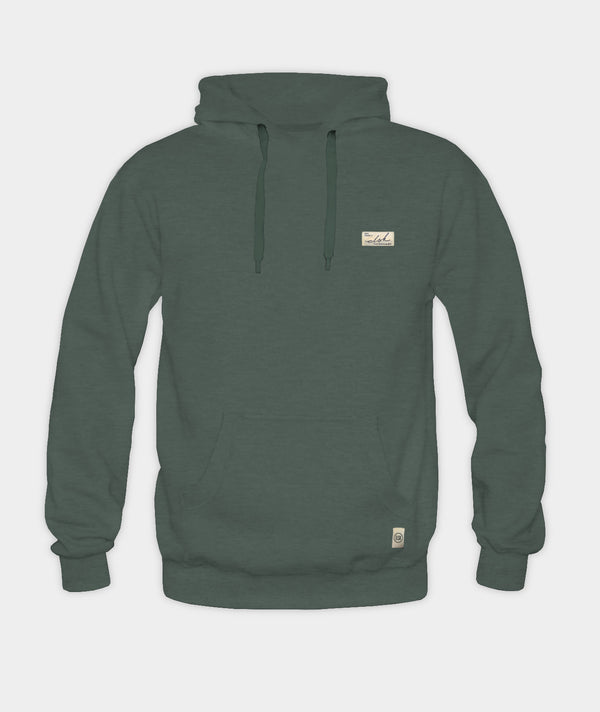 2363 | ELSK® SUNSIGN2 PATCH TVÆRS HERRE HOODIE | STONE GREEN