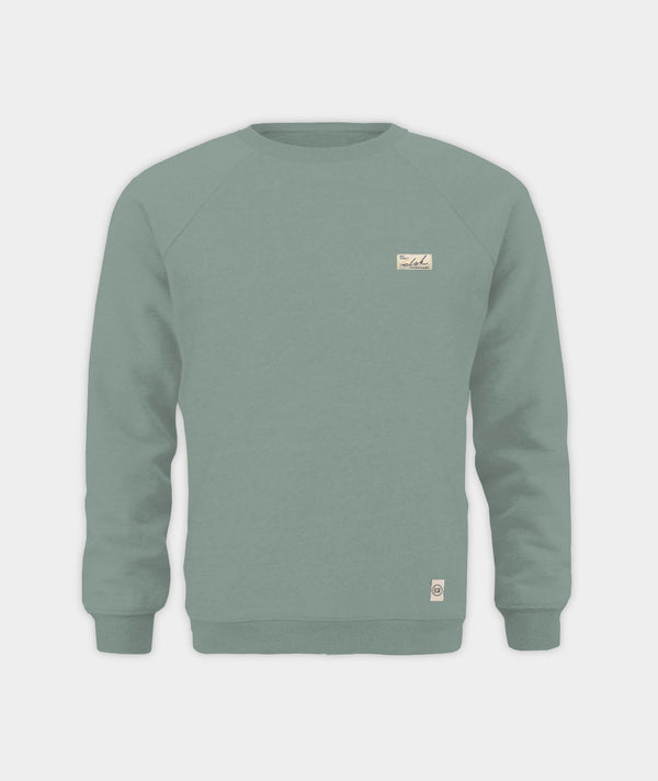 2376 | ELSK® SUNSIGN2 PATCH TVÆRS MEN’S SWEATSHIRT | DUSTY GREEN