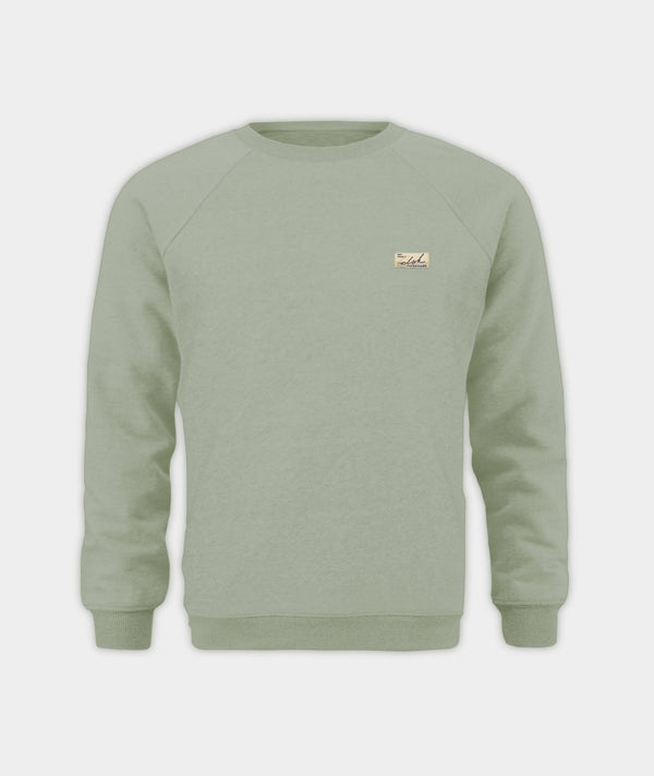 2379 | ELSK® SUNSIGN2 PATCH TVÆRS MEN’S SWEATSHIRT | LIGHT GREEN