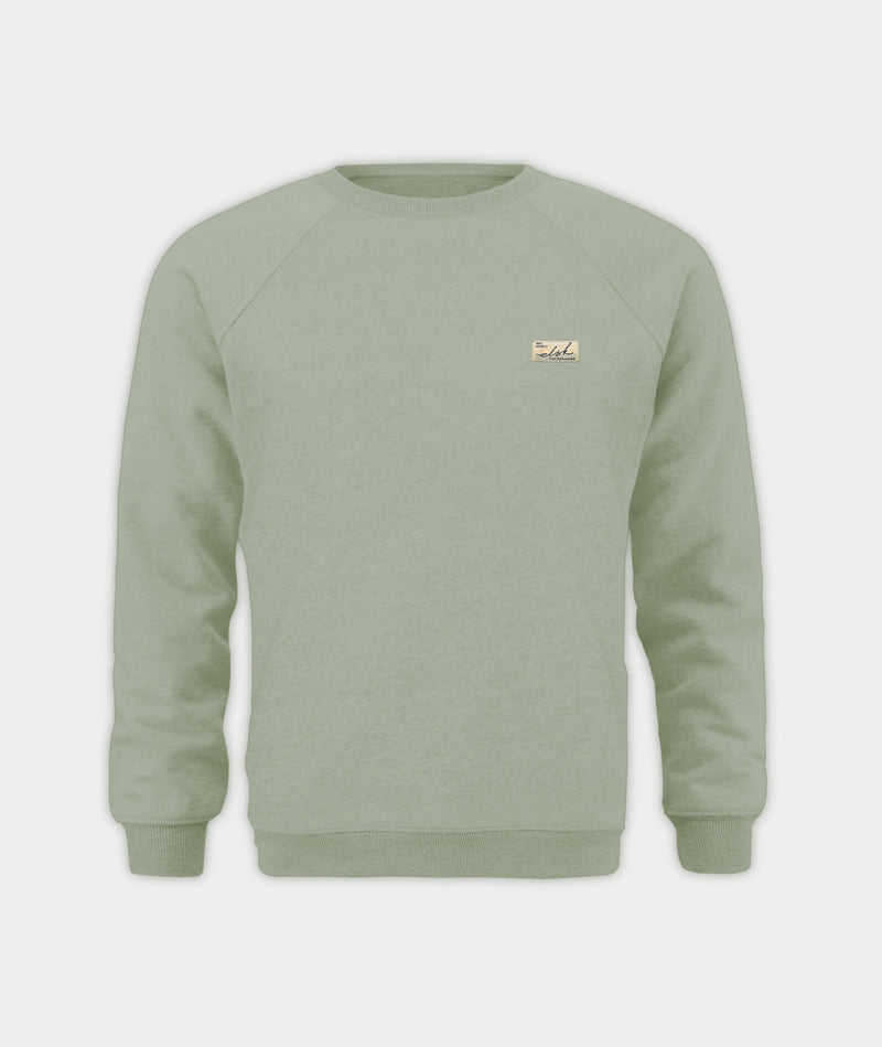 2379 | ELSK® SUNSIGN2 PATCH TVÆRS MEN’S SWEATSHIRT | LIGHT GREEN