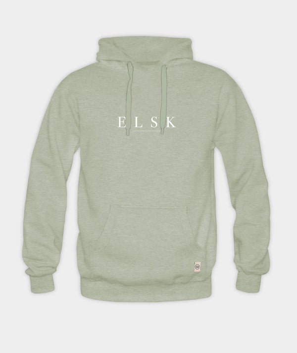 2380 | ELSK® PURE TVÆRS MEN’S HOODIE | LIGHT GREEN
