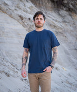 RE.ELSK 1622 | ELSK® ESSENTIAL POCKET BRUSHED T-SHIRT | NAVY