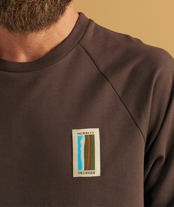 02048 | ELSK BUNKERS PCH MEN'S LIGHTWEIGHT CREWNECK | DARK OAK