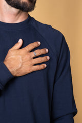 BASIC MEN'S RAGLAN CREWNECK
