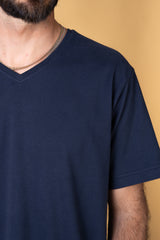 V-NECK MEN'S BRUSHED T-SHIRT