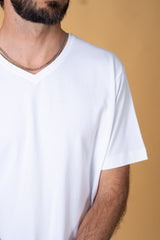 V-NECK MEN'S BRUSHED T-SHIRT