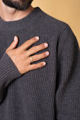 ROUNDNECK MEN'S RECYCLED WOOL KNIT