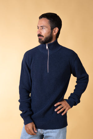 HALFZIP ORGANIC COTTON MEN'S KNIT